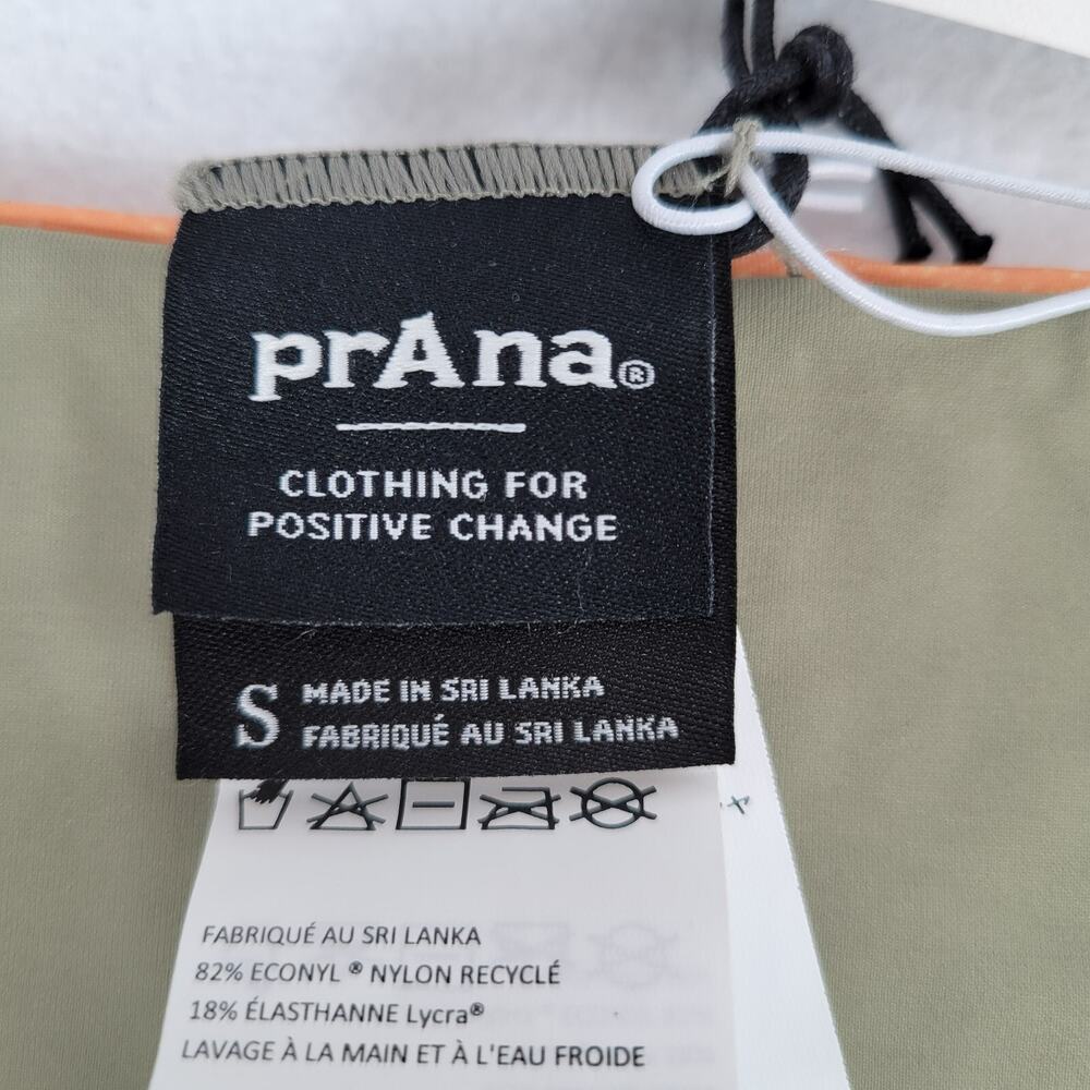 Prana Womens Elina Stripe Reversible Swim Bikini Bottom Size Small Orange Hi-Cut - Picture 5 of 10